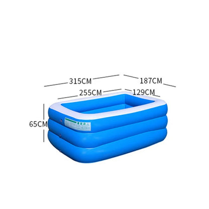 Premium Eco-Friendly Inflatable Swimming Pool for Children - Large PVC Ocean-Themed Bathing Tub