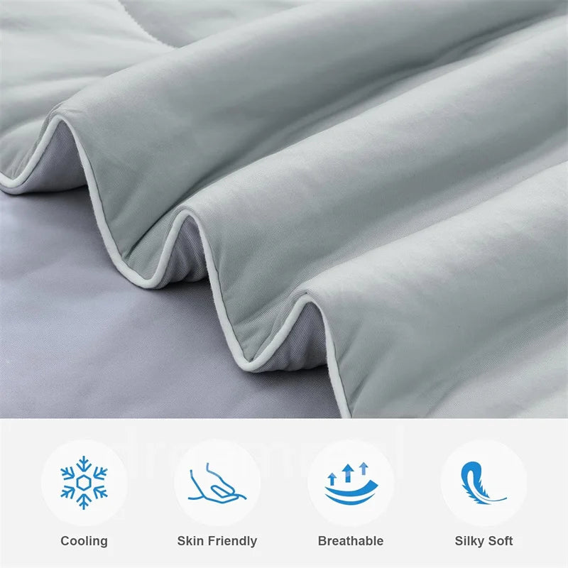 Premium Cooling Blanket - Lightweight Dual-Sided Comforter with Arc-Chill Cold Technology, Washable Summer Quilt