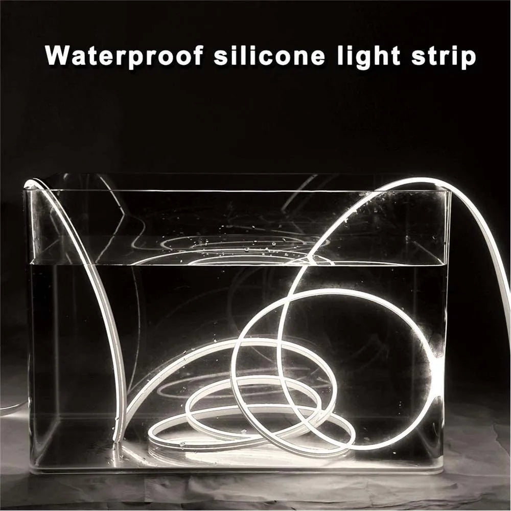 EU 220V Neon Strip Waterproof White/Warm White 2835 120Leds/M Ribbon Tape Flexible LED Strip Lamp for Outdoor Garden Decoration