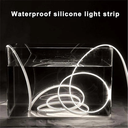 EU 220V Neon Strip Waterproof White/Warm White 2835 120Leds/M Ribbon Tape Flexible LED Strip Lamp for Outdoor Garden Decoration
