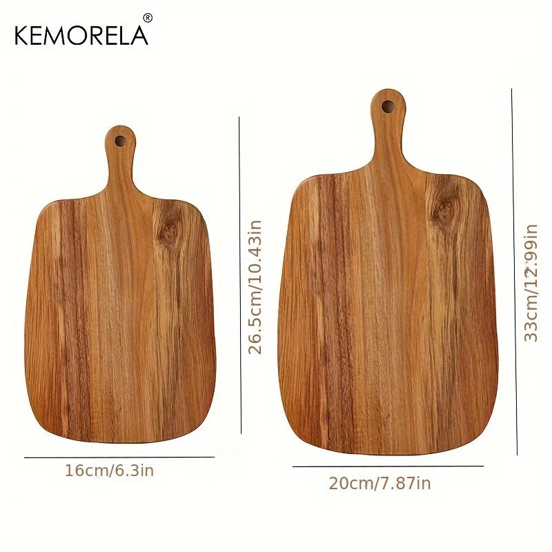 Wooden Cutting Board with Handle for Fish Cheese Bread Desserts Fruits & Vegetables - Food-Safe Durable & Stylish Design Food