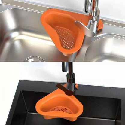 Kitchen Triangular Sink Strainer Basket Multi-Functional Corner Sink Stopper Vegetable Fruit Drainer Rack for Kitchen Gadgets