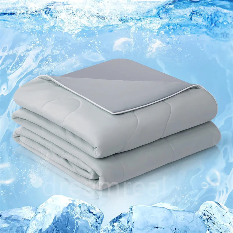 Premium Cooling Blanket - Lightweight Dual-Sided Comforter with Arc-Chill Cold Technology, Washable Summer Quilt