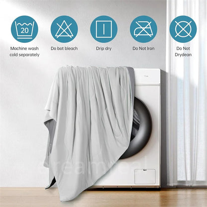 Premium Cooling Blanket - Lightweight Dual-Sided Comforter with Arc-Chill Cold Technology, Washable Summer Quilt