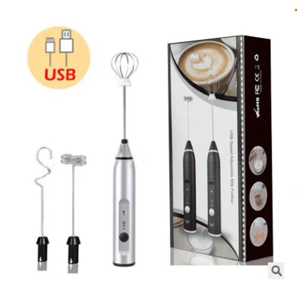 Wireless Electric Handheld Milk Frother Electric Blender with USB Electrical Mini Coffee Maker Whisk Mixer for Coffee Cappuccino