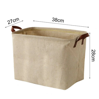 Decorative Fabric Storage Basket with Dense Stitches for Laundry and Wardrobe Organization - Foldable Design