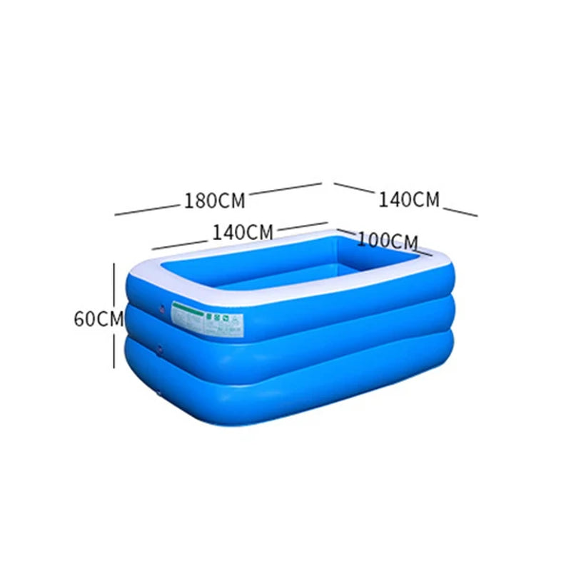 Premium Eco-Friendly Inflatable Swimming Pool for Children - Large PVC Ocean-Themed Bathing Tub