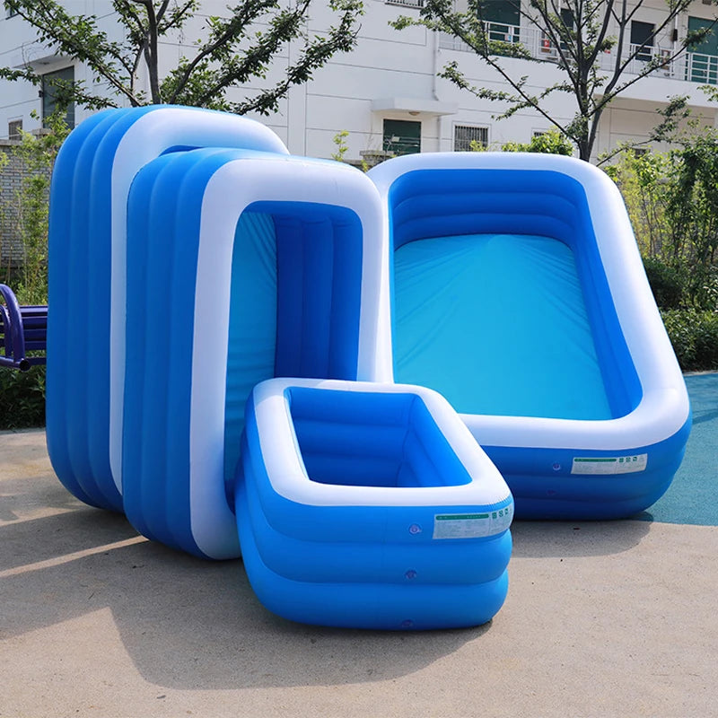 Premium Eco-Friendly Inflatable Swimming Pool for Children - Large PVC Ocean-Themed Bathing Tub