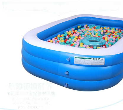 Premium Eco-Friendly Inflatable Swimming Pool for Children - Large PVC Ocean-Themed Bathing Tub