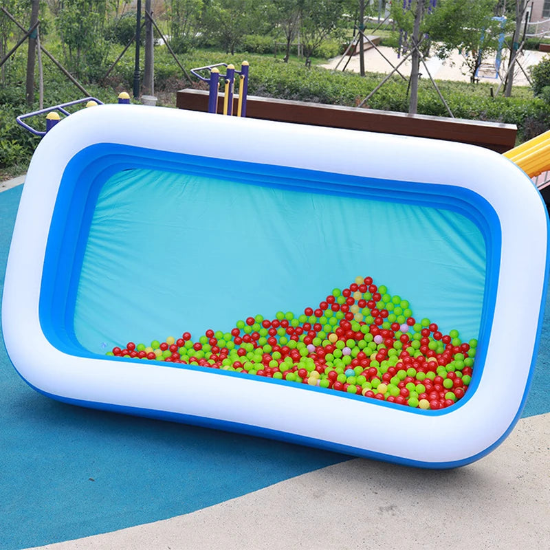 Premium Eco-Friendly Inflatable Swimming Pool for Children - Large PVC Ocean-Themed Bathing Tub