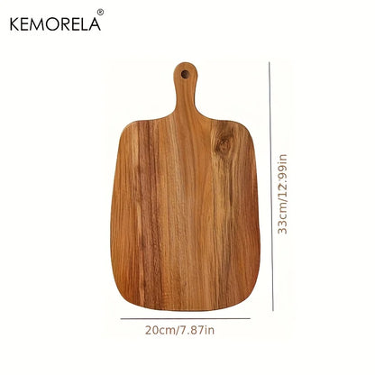 Wooden Cutting Board with Handle for Fish Cheese Bread Desserts Fruits & Vegetables - Food-Safe Durable & Stylish Design Food