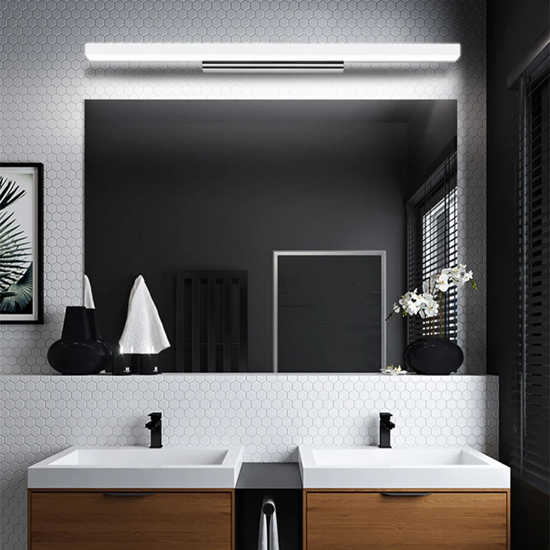 Modern Simplicity Fashion LED Wall Lamp Mirror Moisture Proof Anti-Fog Lighting Fixture Indoor Bathroom Bedroom Acrylic Sconces