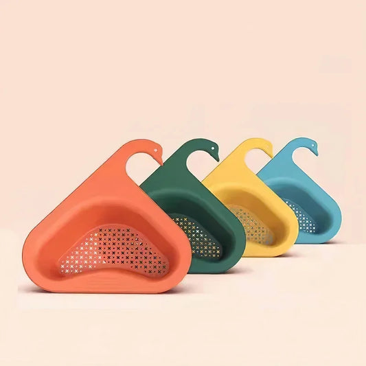 Kitchen Triangular Sink Strainer Basket Multi-Functional Corner Sink Stopper Vegetable Fruit Drainer Rack for Kitchen Gadgets
