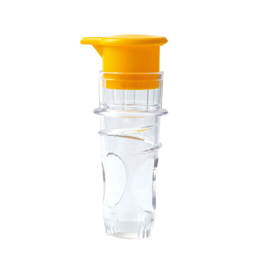 Portable Lightweight Plastic Lemon Squeezer with Built-in Filter - Reusable and Washable Manual Juicer for Home and Travel