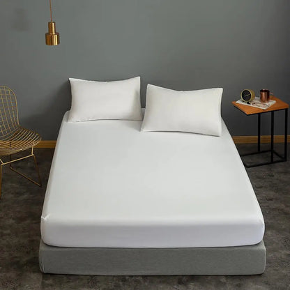 Black Fitted Bed Sheet Set - Available in Single, Queen, and King Sizes (Pillowcase Not Included)