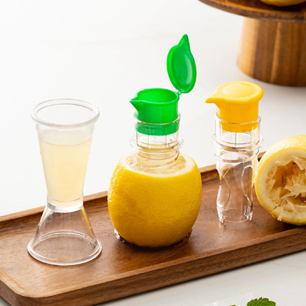 Portable Lightweight Plastic Lemon Squeezer with Built-in Filter - Reusable and Washable Manual Juicer for Home and Travel