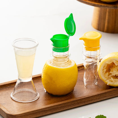 Portable Lightweight Plastic Lemon Squeezer with Built-in Filter - Reusable and Washable Manual Juicer for Home and Travel