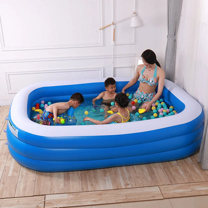 Premium Eco-Friendly Inflatable Swimming Pool for Children - Large PVC Ocean-Themed Bathing Tub