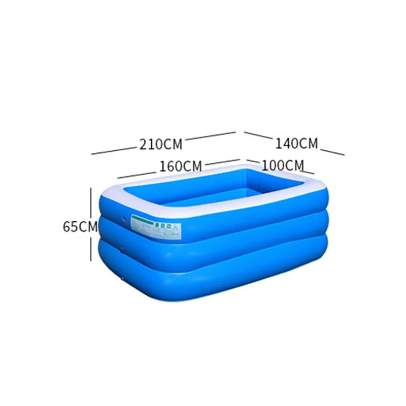 Premium Eco-Friendly Inflatable Swimming Pool for Children - Large PVC Ocean-Themed Bathing Tub