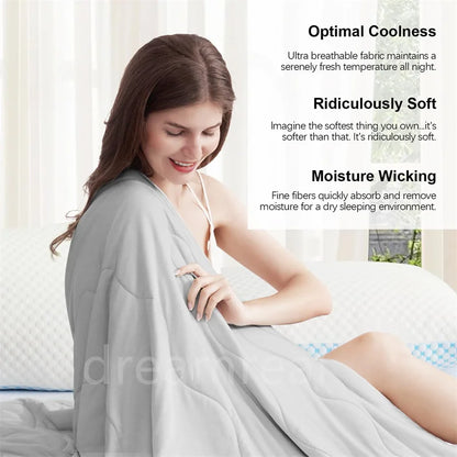 Premium Cooling Blanket - Lightweight Dual-Sided Comforter with Arc-Chill Cold Technology, Washable Summer Quilt
