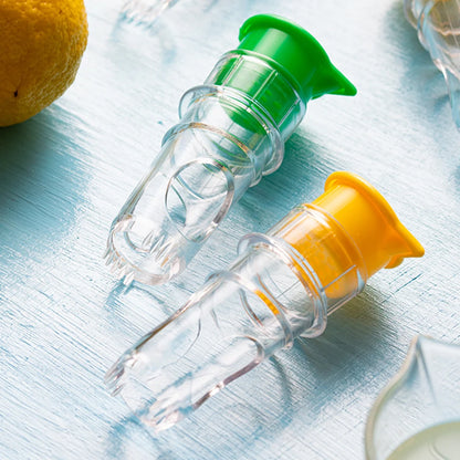 Portable Lightweight Plastic Lemon Squeezer with Built-in Filter - Reusable and Washable Manual Juicer for Home and Travel