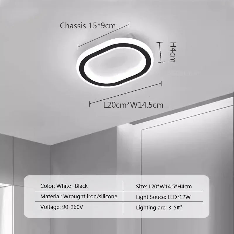 Modern LED Ceiling Lamp for Living Dining Room Bathroom Bedroom Aisle Corridor Chandelier Home Decor Lighting Fixture Luster