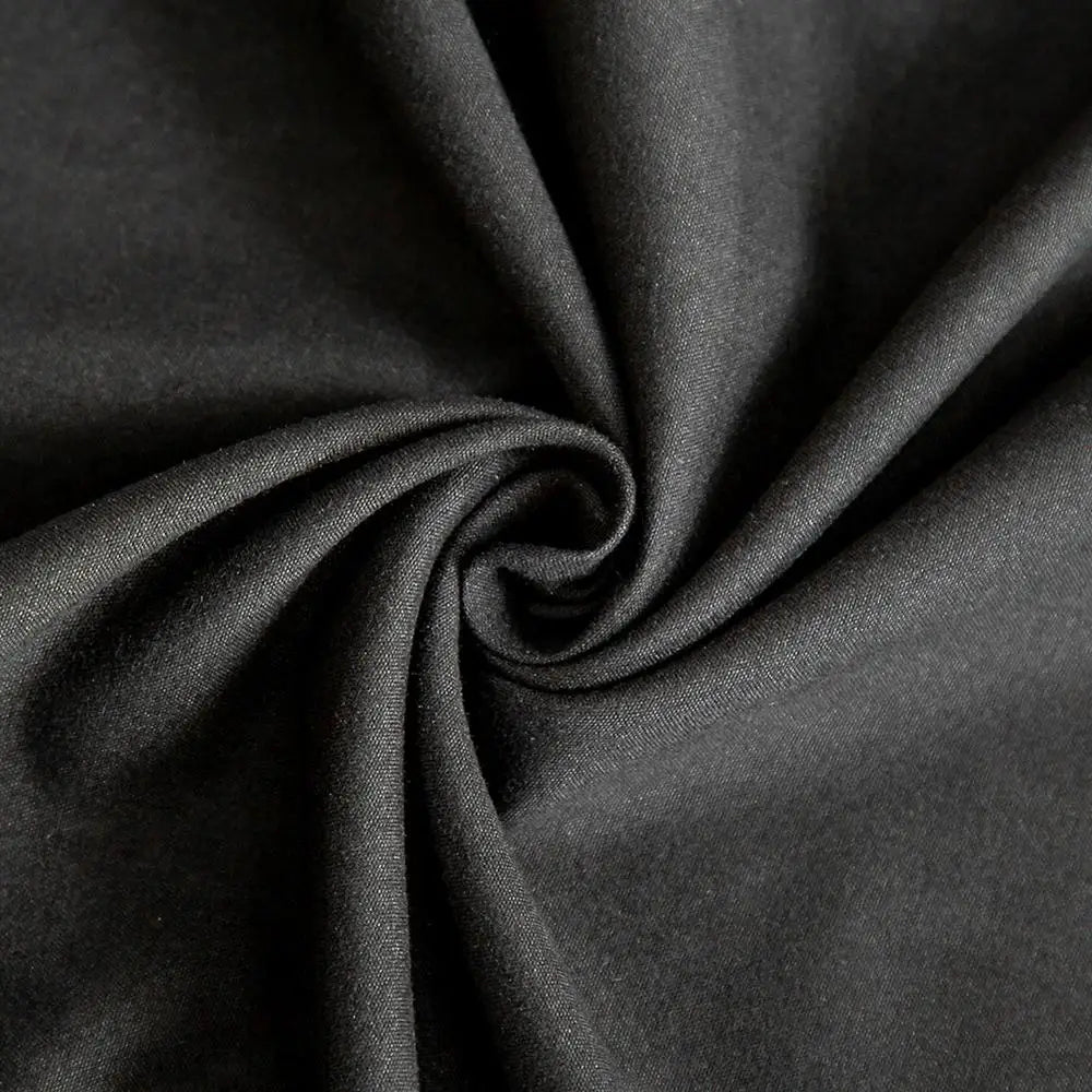 Black Fitted Bed Sheet Set - Available in Single, Queen, and King Sizes (Pillowcase Not Included)