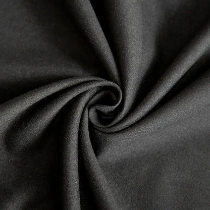 Black Fitted Bed Sheet Set - Available in Single, Queen, and King Sizes (Pillowcase Not Included)