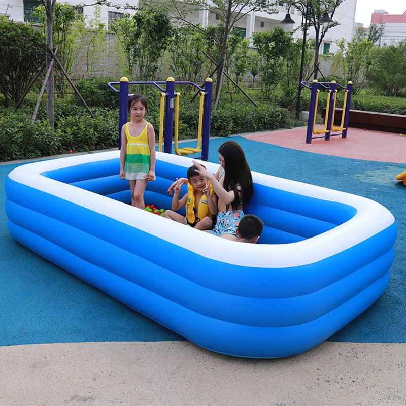 Premium Eco-Friendly Inflatable Swimming Pool for Children - Large PVC Ocean-Themed Bathing Tub