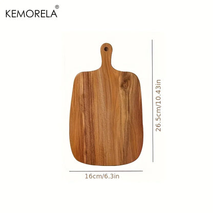 Wooden Cutting Board with Handle for Fish Cheese Bread Desserts Fruits & Vegetables - Food-Safe Durable & Stylish Design Food