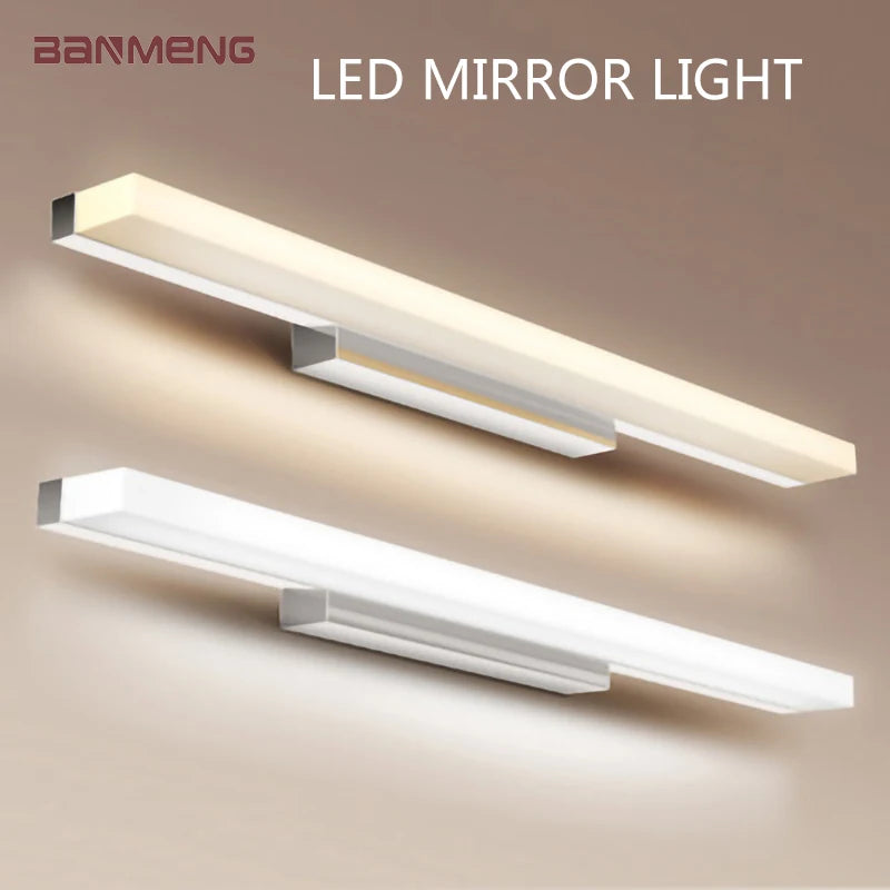 Modern Simplicity Fashion LED Wall Lamp Mirror Moisture Proof Anti-Fog Lighting Fixture Indoor Bathroom Bedroom Acrylic Sconces